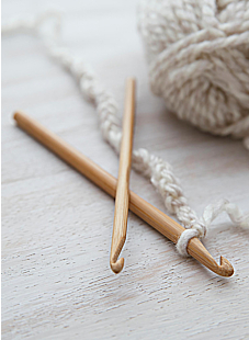 Crochets bambou sans manche, 15 cm