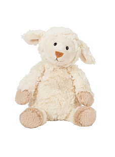 Petit mouton écru en peluche, 28 cm