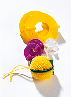 Formes à pompons plastique coloré, 3,5 à 9 cm